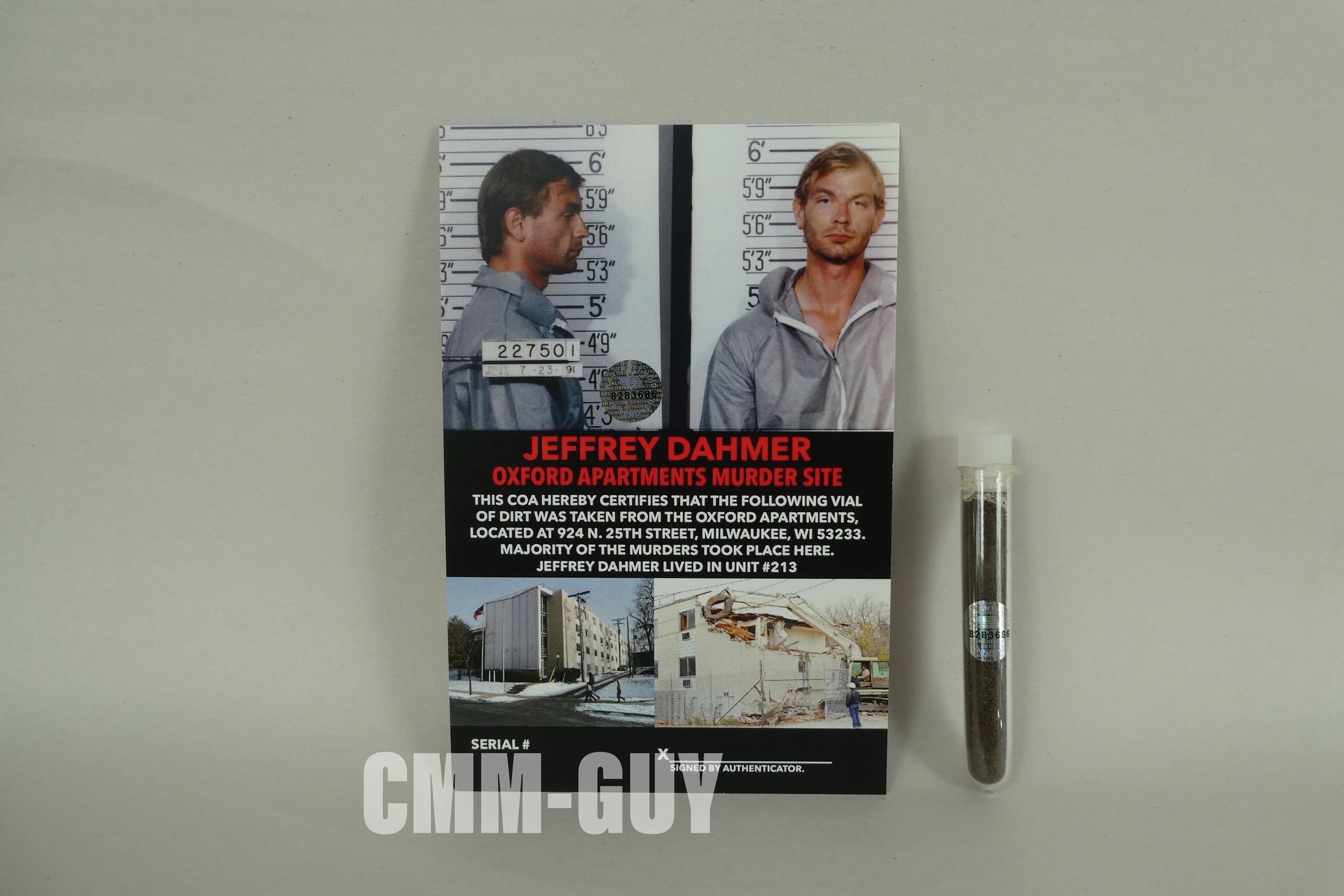 Jeffrey Dahmer Oxford Apartment Dirt W Coa Serial Jeffrey Dahmer Oxford Apartment Dirt W Coa Serial