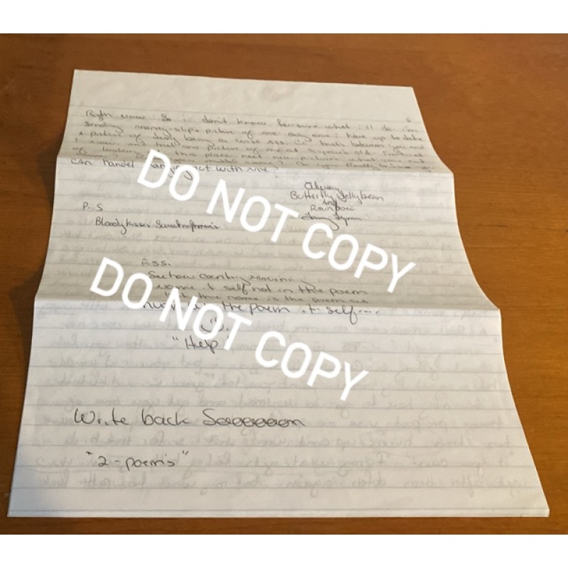 Executed convicted serial killer Tommy Lynn Sells handwritten 6 page letter