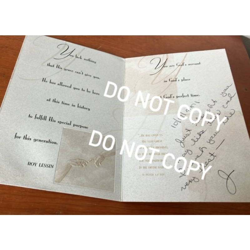 Executed convicted serial killer Jack Trawick handwritten card, signed J