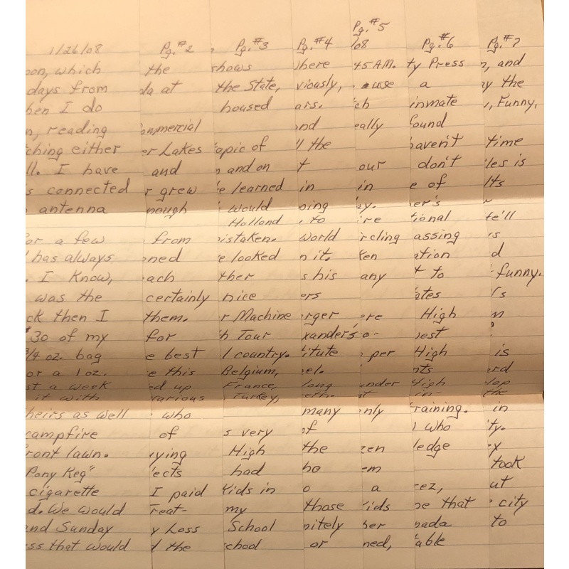 SERIAL KILLER LEWIS LENT LONG HANDWRITTEN LETTER/ENVELOPE SET