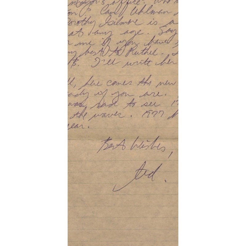 TED BUNDY handwritten letter