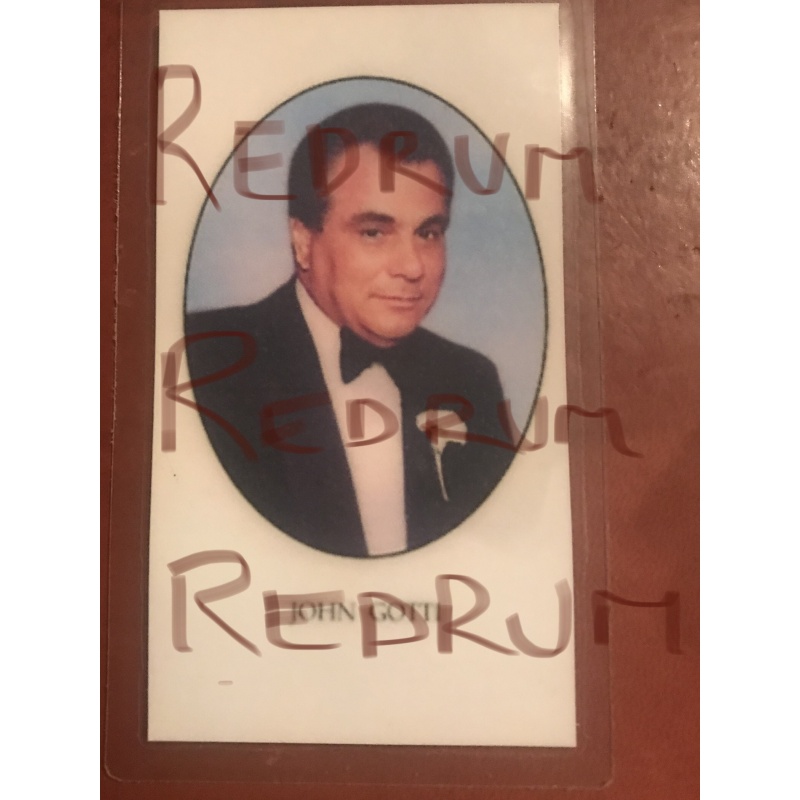 John Gotti Gambino Mon Boss of the funeral card from 2002