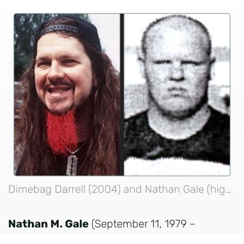 NATHAN GALE Autograph Murderer of DIMEBAG DARRELL Alrosa Villa Signed Twice *Rare*