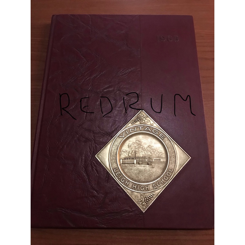 Susan Atkins  Leigh High School yearbook  with hundreds of messages and signatures from 1965