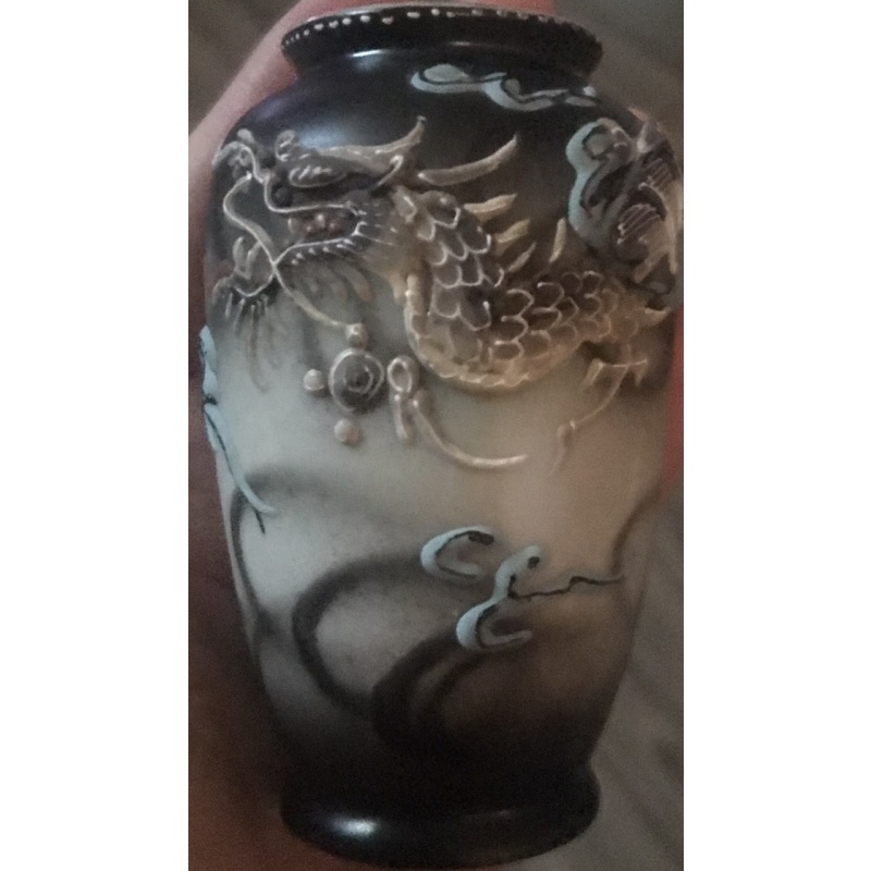 Japanese porcelain vase 3 inches hand painted stamped occupied Japan 1945