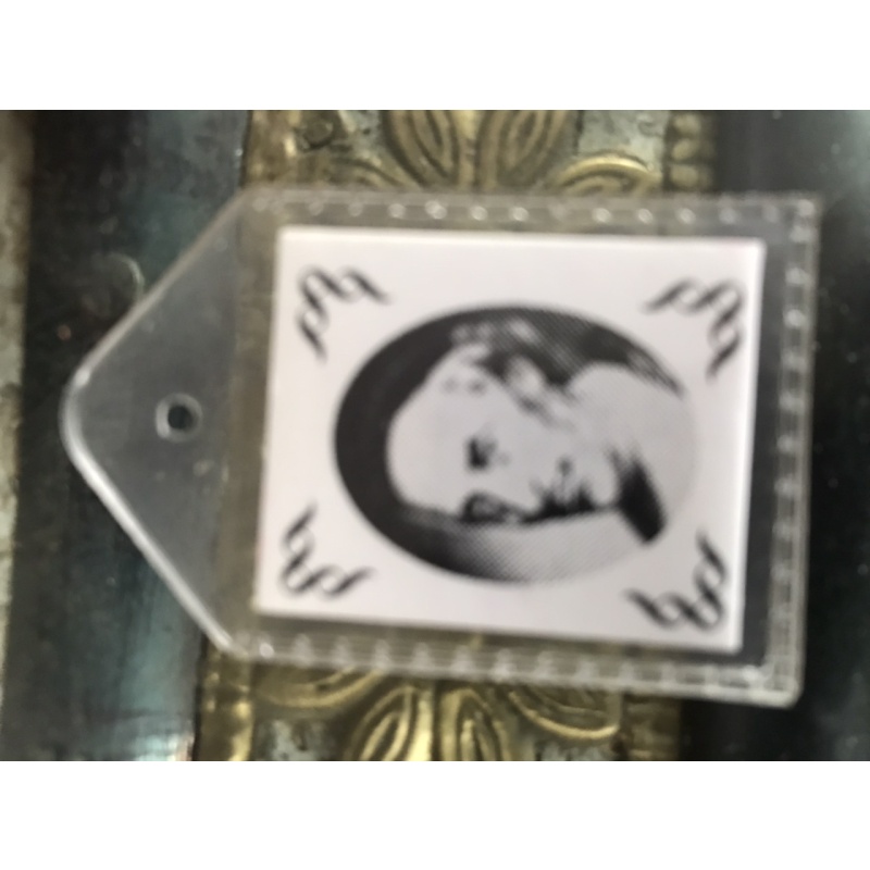 St-Francois of Laval textile that touched his deceased body 1 x 1  inch relic in plastic