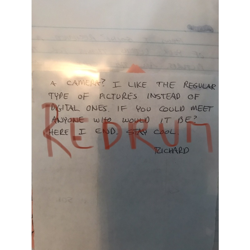 Richard Ramirez The Night Stalker handwritten letter signed Richard from 2005