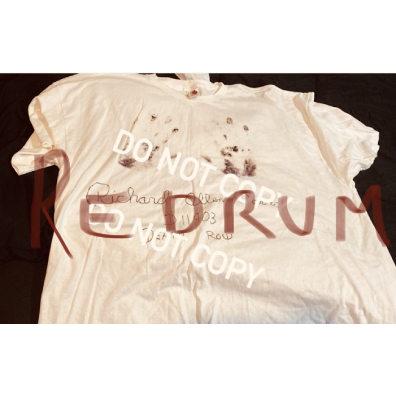 Richard Allen Davis personnal Prison T-Shirt worn in San Quentin State Prison