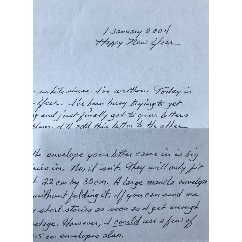 SERIAL KILLER BILL SUFF HANDWRITTEN LETTER