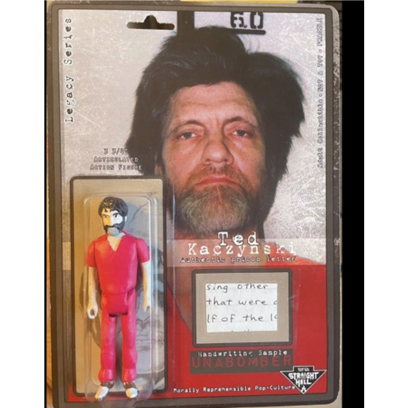 Unabomber figure WITH RELIC Ted Kaczynski