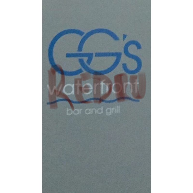 GG waterfront restaurent business card 606 Ocean Avenue Hollywood Florida