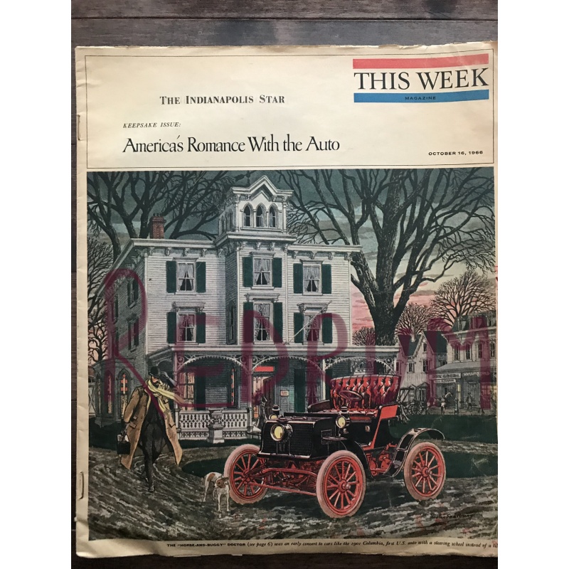 Herbert Baumeister personnal vintage Indianapolis Star car magazine : newspaper from the 1960’s