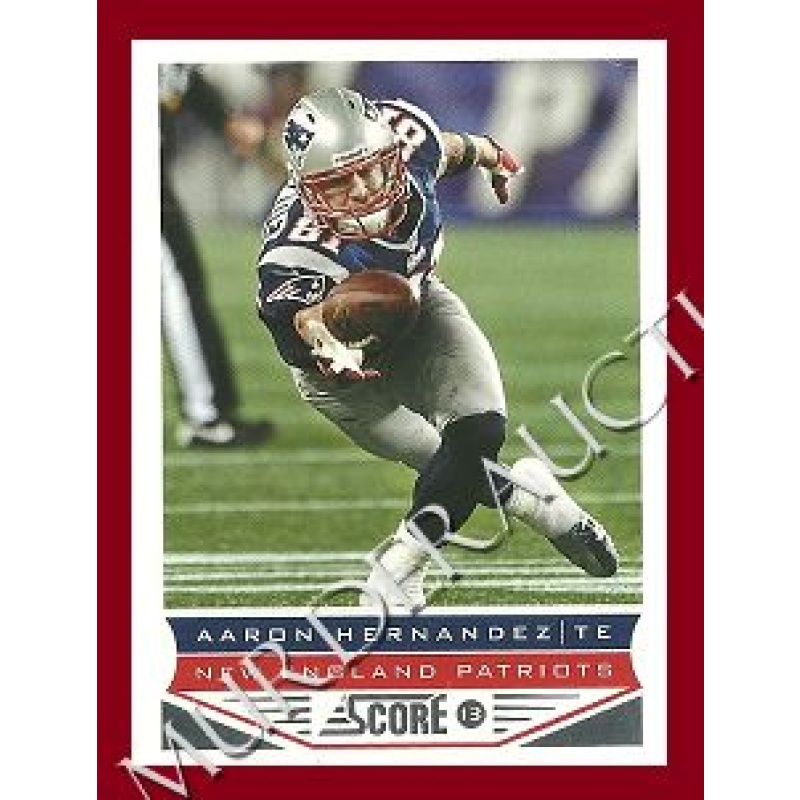 Aaron Hernandez 2013 Score football card #128 DECEASED