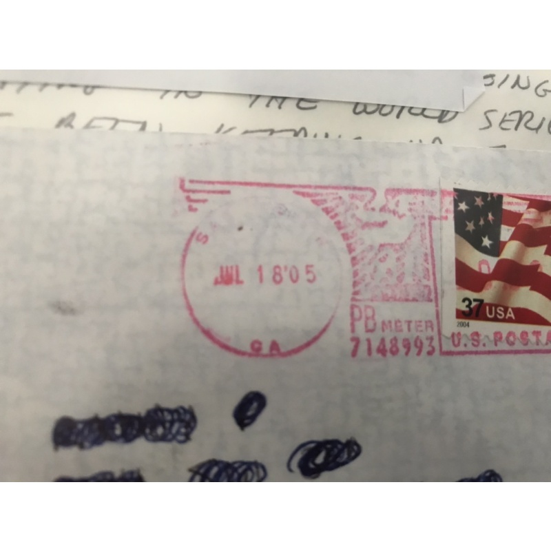 Deceased - Richard Ramirez letter with envelope and art portrait copy from early 2000