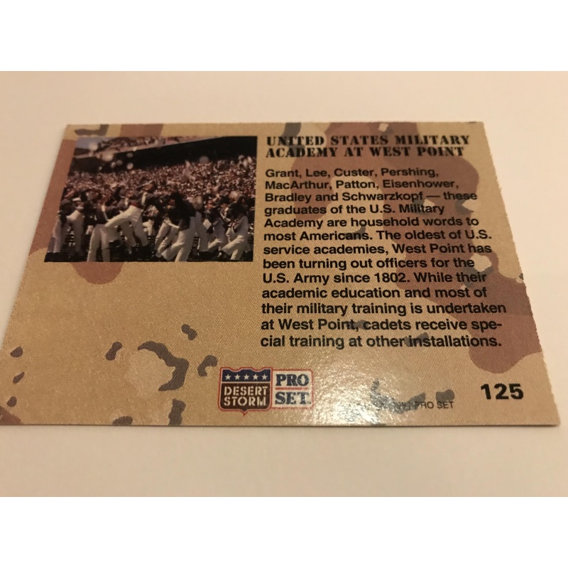 United States Military Academy at West Point Desert Storm card no.125 mint from 1991