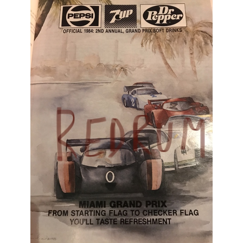 Christopher Wilder Miami Grand Prix Pepsi - 7up add 1984