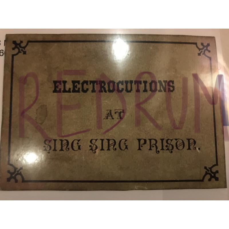 Electrocutions at Sing Sing Prison plaque beside the execution room 1930’s
