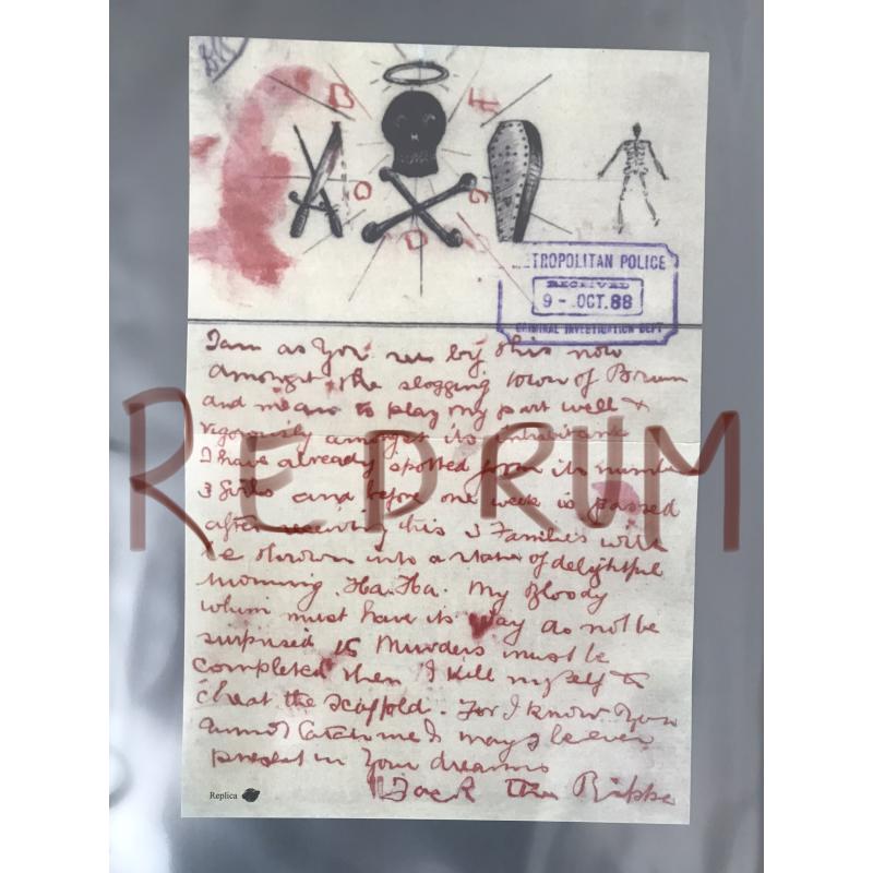 Jack the Ripper letter blood stained 14 cm x 21cm from 1888