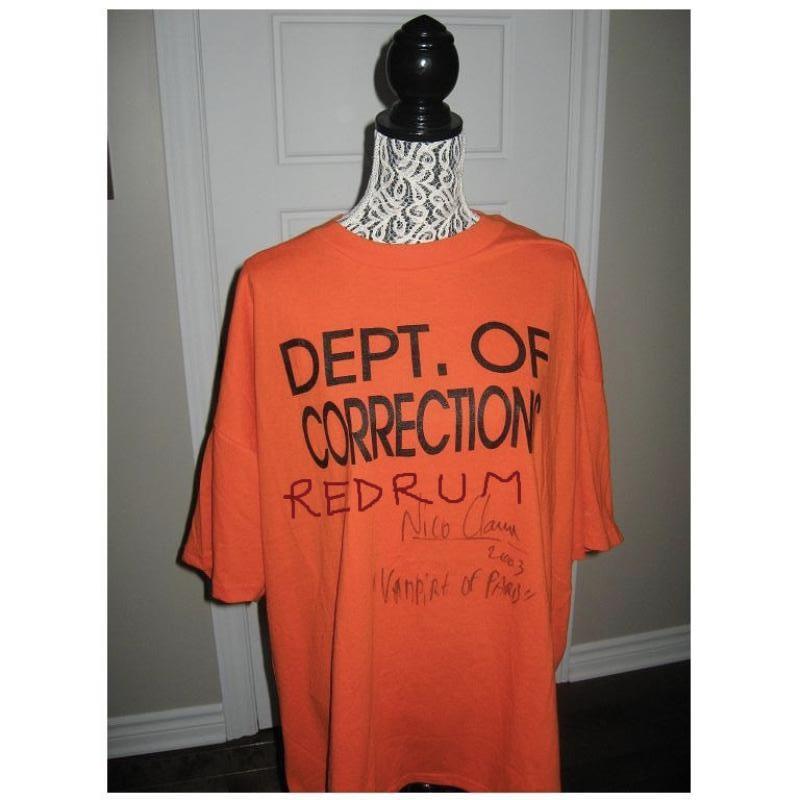 Nico Claux worn Dept Of Corrections T-shirt signed Nico Claux from 2003