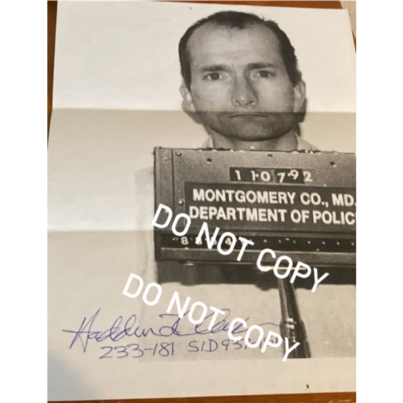 Convicted murderer Hadden Clark signed prison mugshot