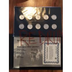 The first Ten Years of George Washington including WWII silver quarters 1932-1942