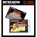 Ted Bundy Authentic Prison Letter Handwriting Sample MURDER AUCTION Relic Card In Collector’s Case