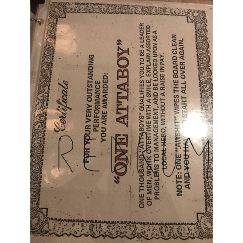 John Wayne Gacy certificate sent to Jason Moss