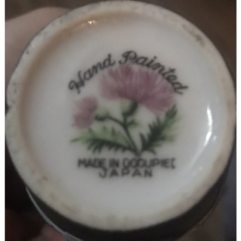 Japanese porcelain vase 3 inches hand painted stamped occupied Japan 1945