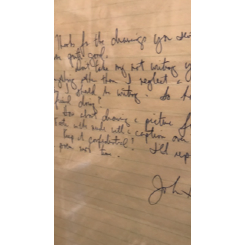 John Hinckley handwritten letter seized by the United States Secret Service used in court against him 1980’s