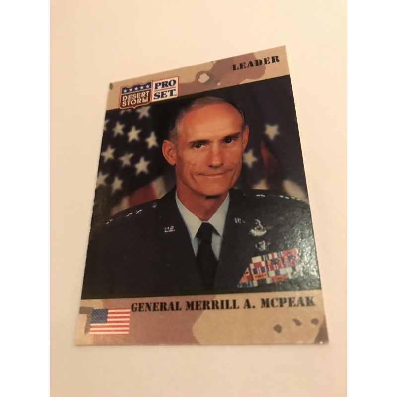 General Merrill A. McPeak Desert Storm card no. 86 from 1991