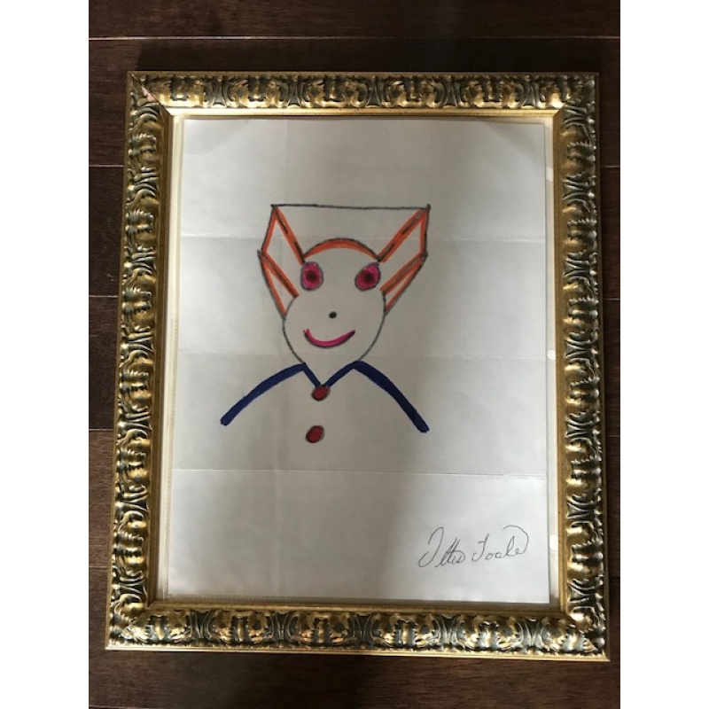 Deceased - Ottis Toole original color marker develish drawing signed Ottis Toole from the 1990's