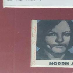 LAWRENCE BITTAKER AND ROY LEE NORRIS SIGNED TRUE CRIME CARD AND LETTER - FRAMED