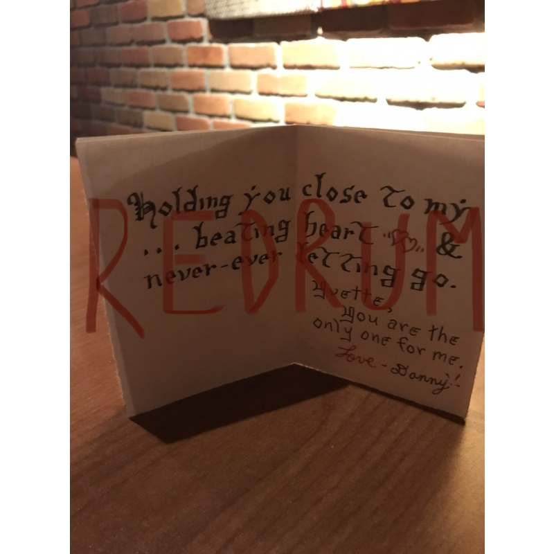 Executed - Gainesville Ripper Danny Rolling rare crafted greeting card dated 8-29-1998