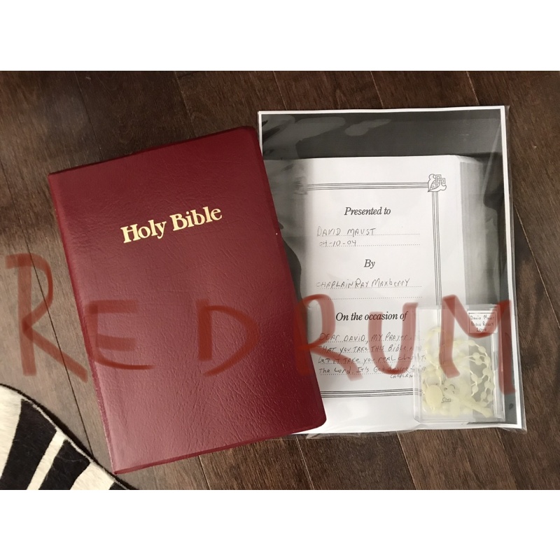Deceased - David Maust owned and used behind bars rosary from 2004