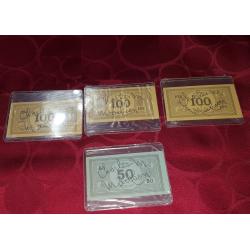 Charlie's Monopoly Money. Lot of 4