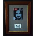 Charles manson LIFE magazine pic and original signed in full ticket