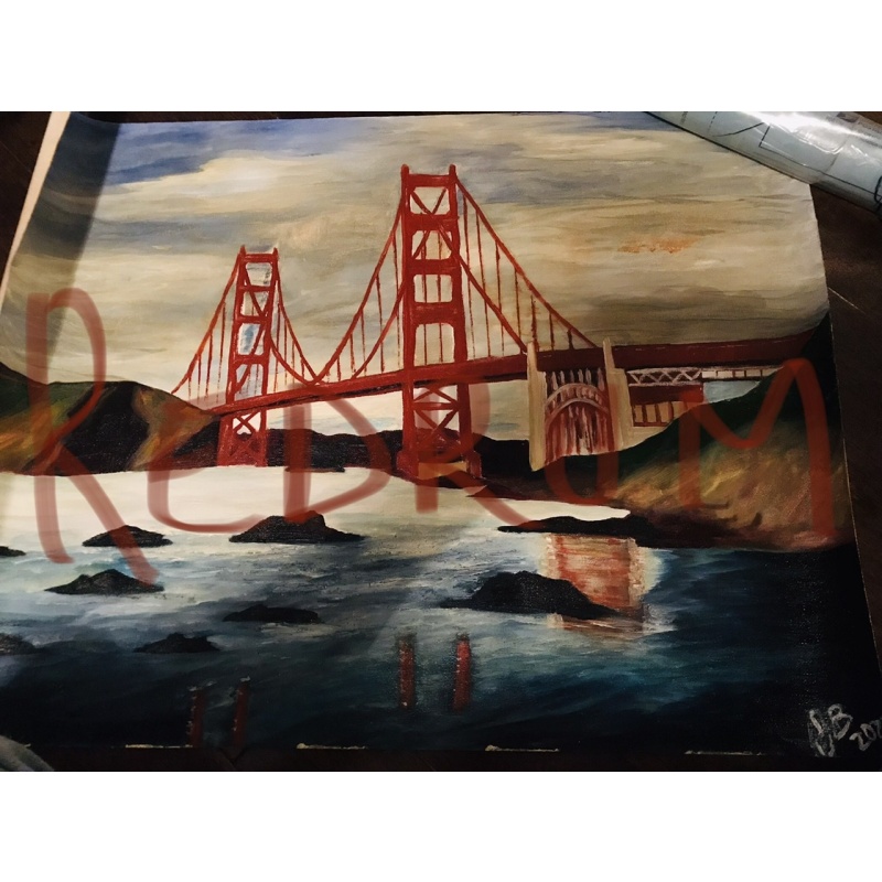 Deceased- Morris Solomon Jr. rare original painting on canvas from 2002