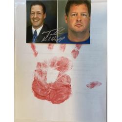 Todd Kohlhepp Summons for Murder Signed Photo and Handprint