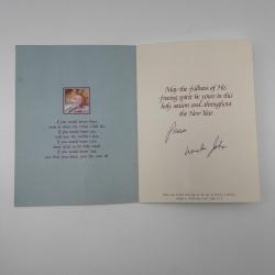 JOHN WAYNE GACY SIGNED CHRISTMAS CARD & ENVELOPE 1989