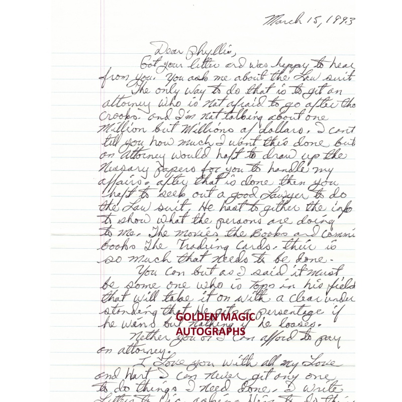 HENRY LEE LUCAS SIGNED 2 PAGE LETTER WITH ORIGINAL ENVELOPE