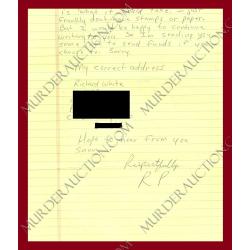 Richard Paul White letter/envelope