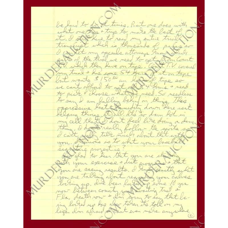 Daniel Conahan letter/envelope 7/16/2006