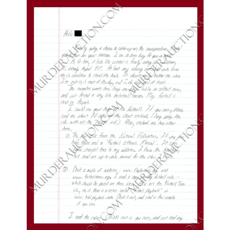 Wayne Williams letter/envelope 6/15/2009
