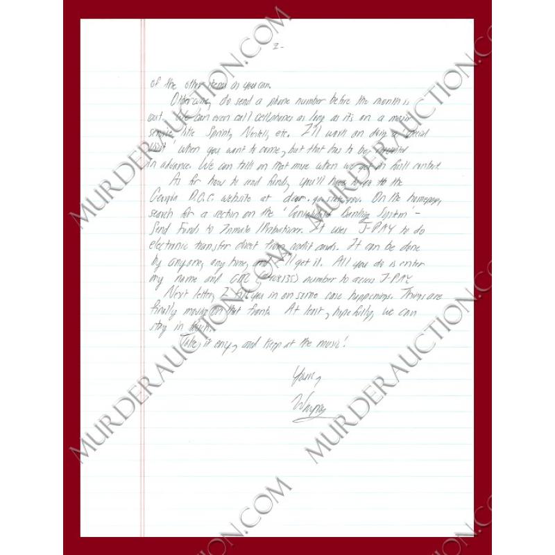 Wayne Williams letter/envelope 6/15/2009
