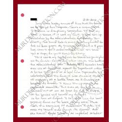 Brian Dugan letter/envelope 2/21/2012