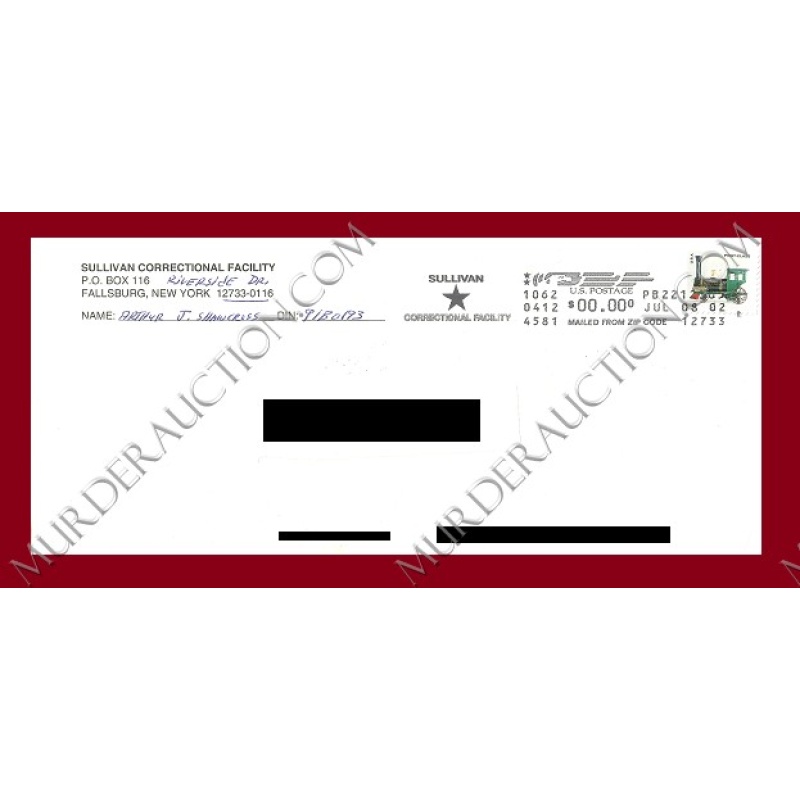 Arthur Shawcross letter/envelope 7/7/2002 DECEASED