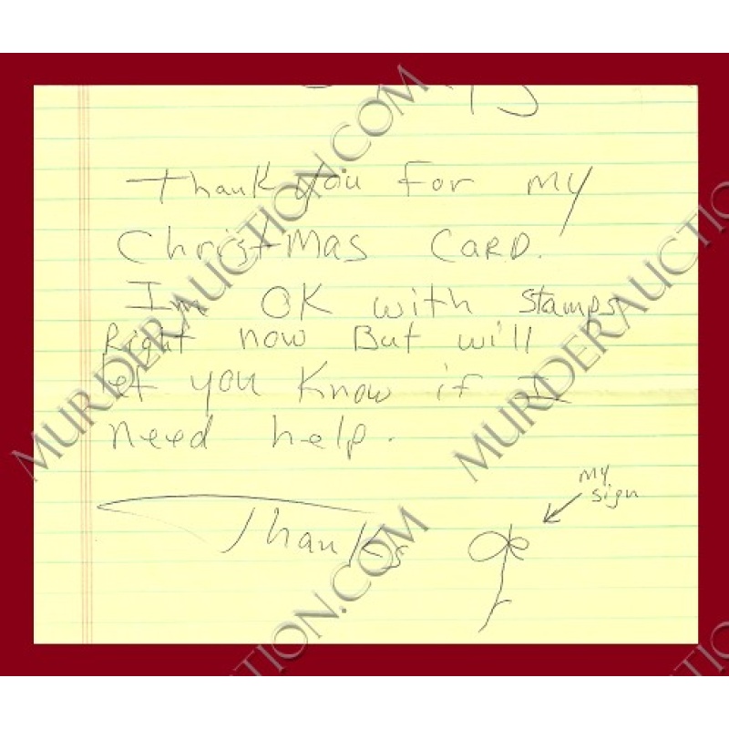 Richard Paul White letter/envelope 1/10/2006