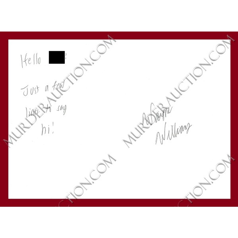 Wayne Williams greeting card