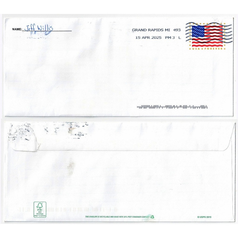 JEFFREY THOMAS WILLIS | “The Monster of Muskegon” | Murdered Two Women and Attempted to Kidnap a Third | Blows Kiss to Victim’s Family | Autographed Letter Signed