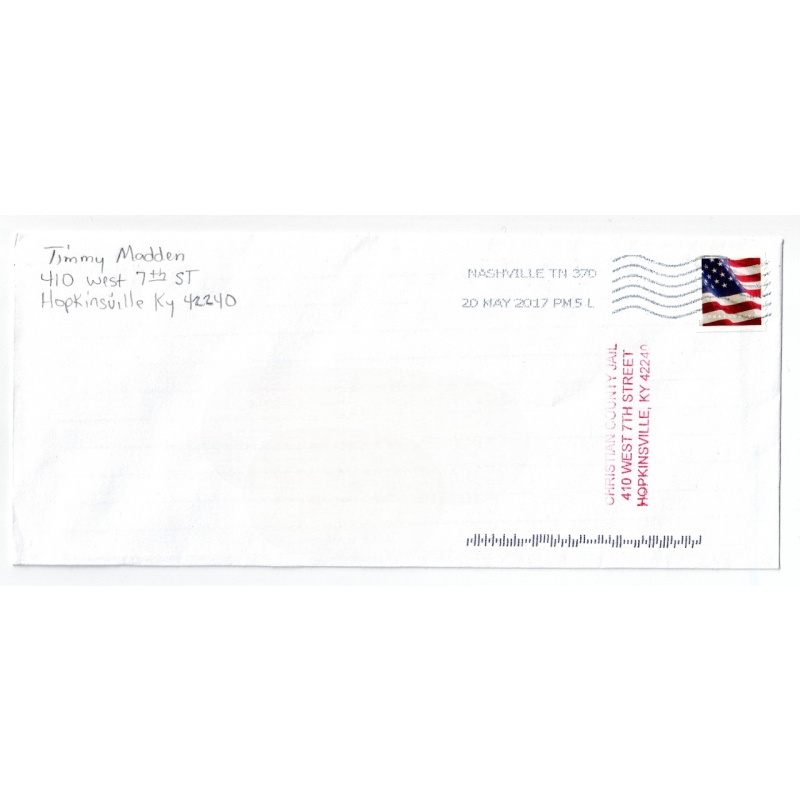 TIMOTHY WAYNE MADDEN | 7yo Gabbi Doolin Kidnapping/Rape/Sodomy/Murder | LWOP | UNOPENED Autographed Letter Signed